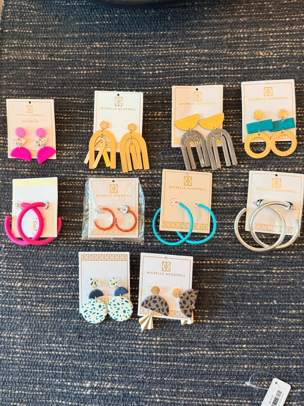 Michelle McDowell Earrings Lot – 10 Pairs NWT Boutique Jewelry